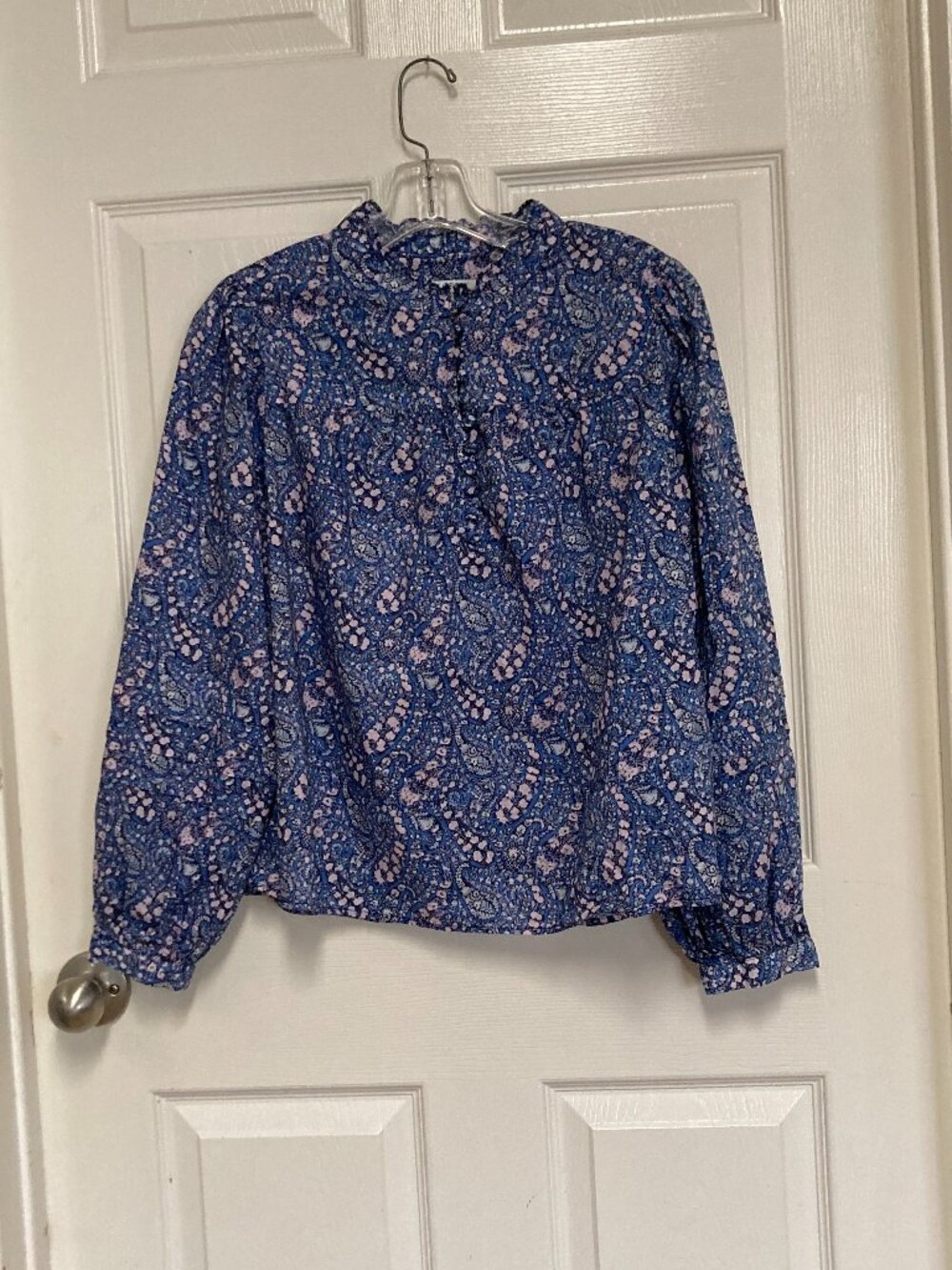 J.CREW made with Liberty Fabric blouse long sleeve multi-colored size small wome